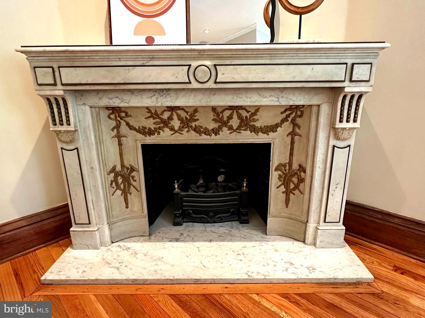 Fireplace, Interior, Wood Texture Flooring