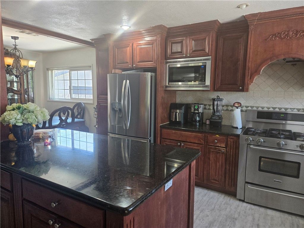 Chandelier, Interior, Kitchen, Stainless Steel Appliances