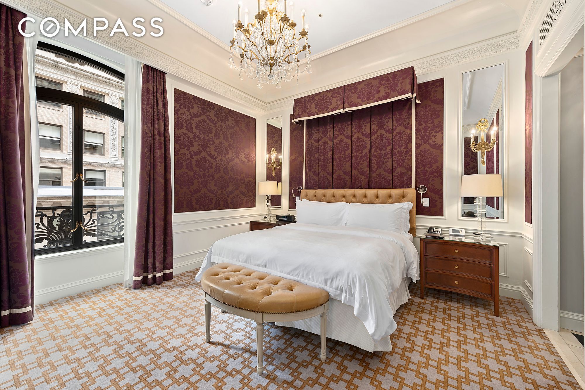 Bedroom, Chandelier, Interior