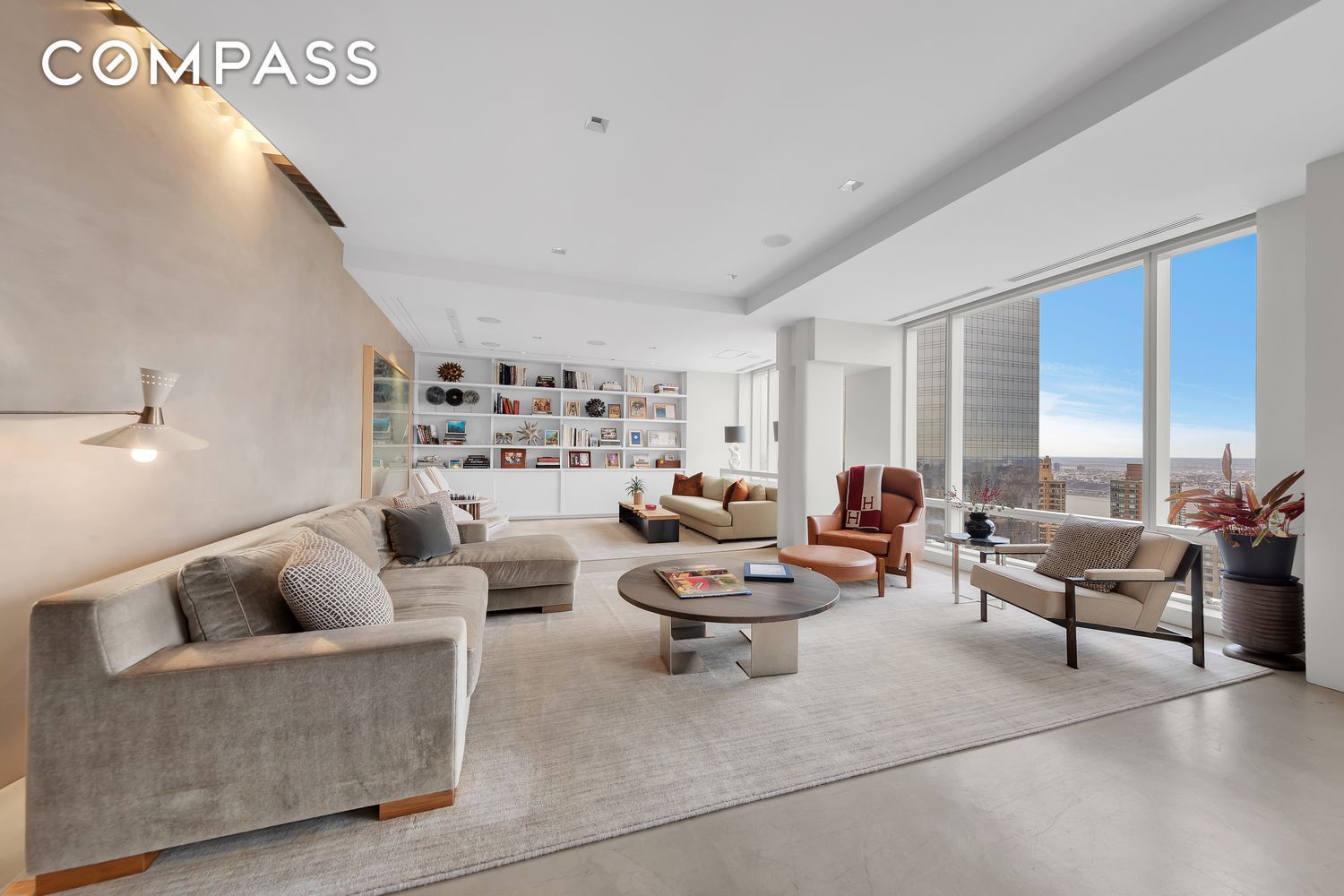 Interior, Living room, Recessed Lighting