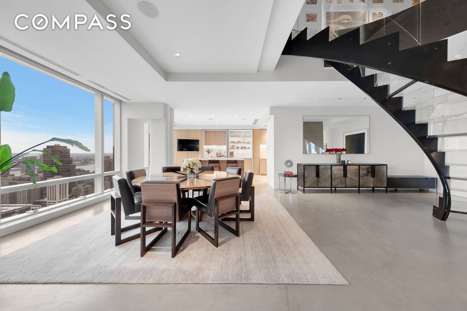 Dining room, Interior, Kitchen, Recessed Lighting