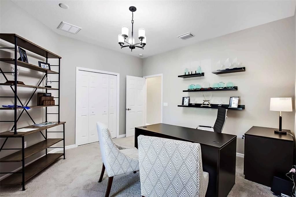 Chandelier, Home Office, Interior