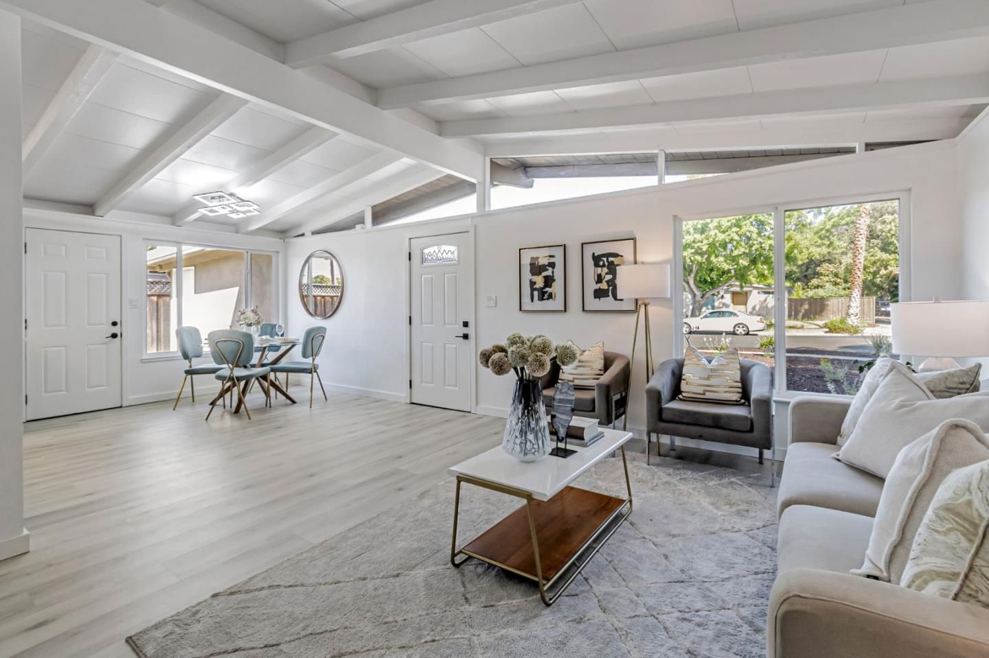 Dining room, Interior, Living room, Wood Texture Flooring