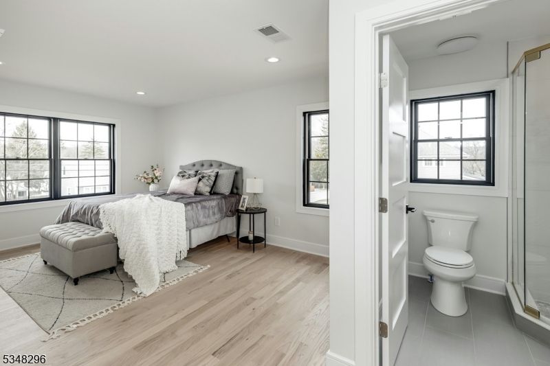 Bathroom, Bedroom, Interior, Recessed Lighting, Wood Texture Flooring