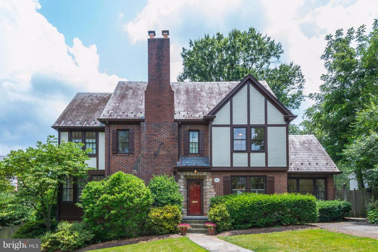 Exterior, Facade, Brick Facade, Tudor Revival