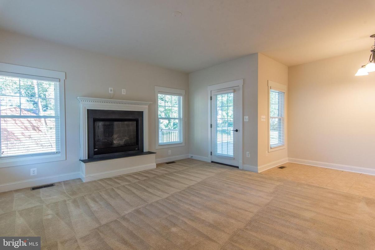 Empty room, Fireplace, Interior, Pendant Lights