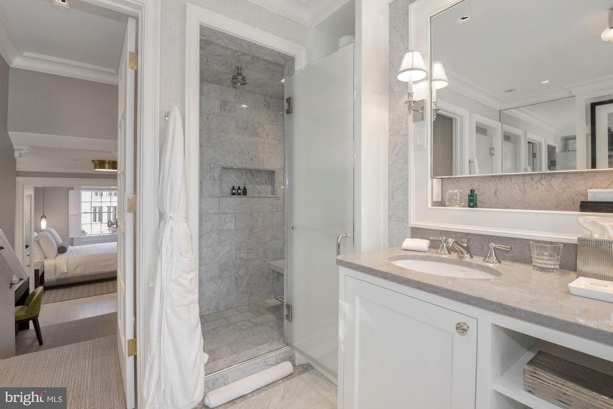 Bathroom, Bedroom, Glass Shower, Interior, Recessed Lighting