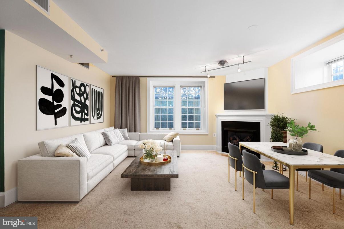 Dining room, Fireplace, Interior, Living room