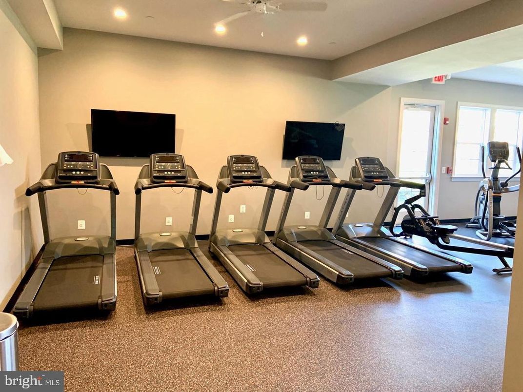 Fitness Equipment, Gym, Interior, Recessed Lighting
