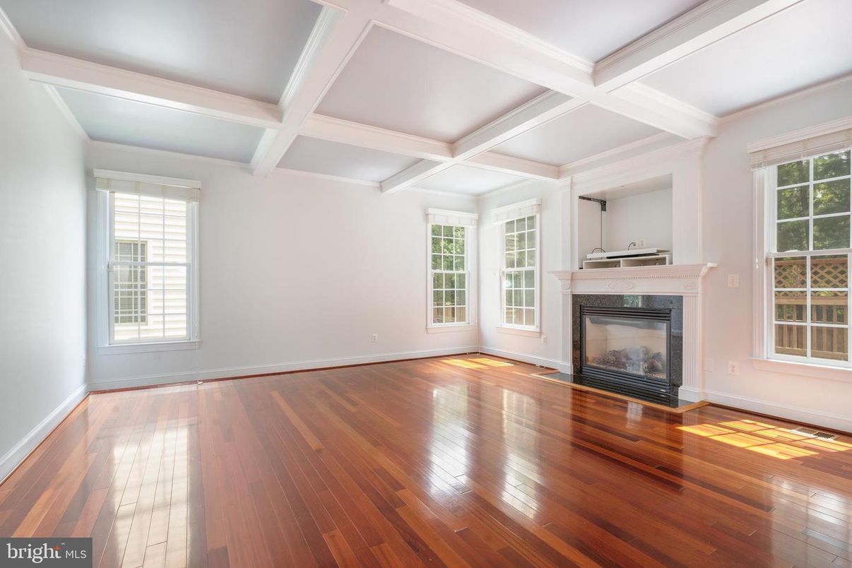 Empty room, Fireplace, Interior, Wood Texture Flooring