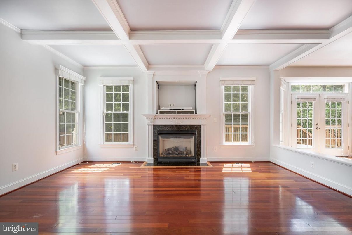 Empty room, Fireplace, Interior, Wood Texture Flooring