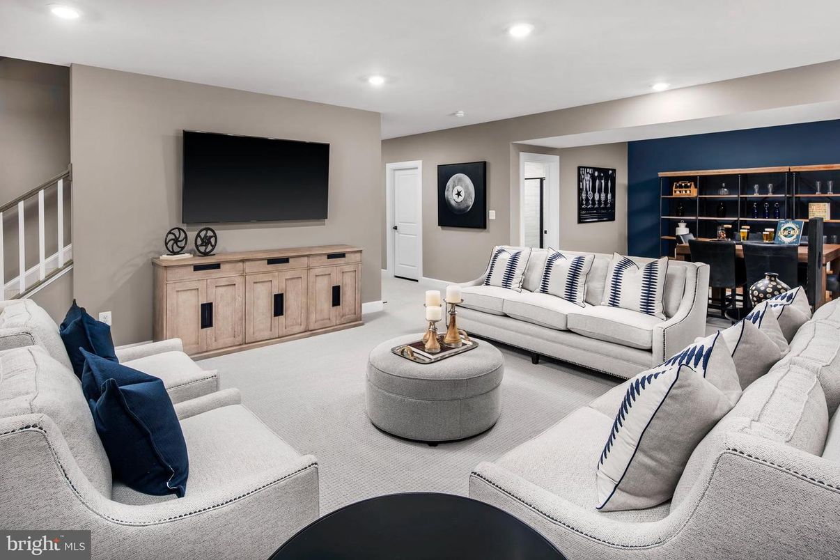 Interior, Living room, Recessed Lighting