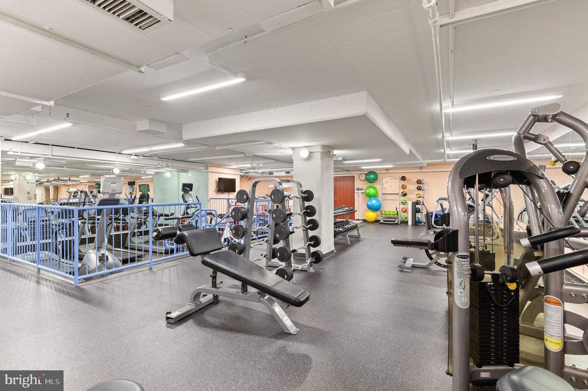 Fitness Equipment, Gym, Interior, Recessed Lighting