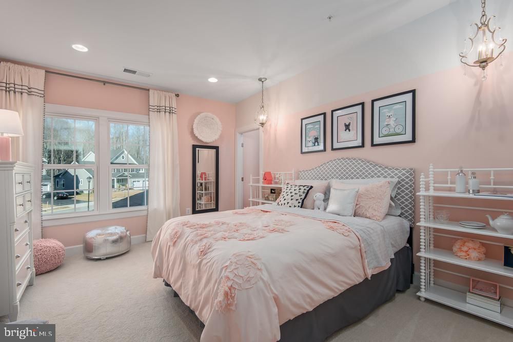Bedroom, Interior, Pendant Lights, Recessed Lighting