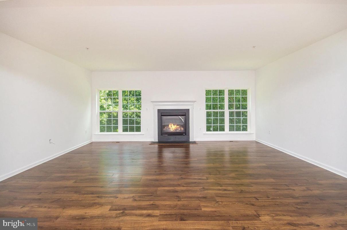 Empty room, Fireplace, Interior, Wood Texture Flooring