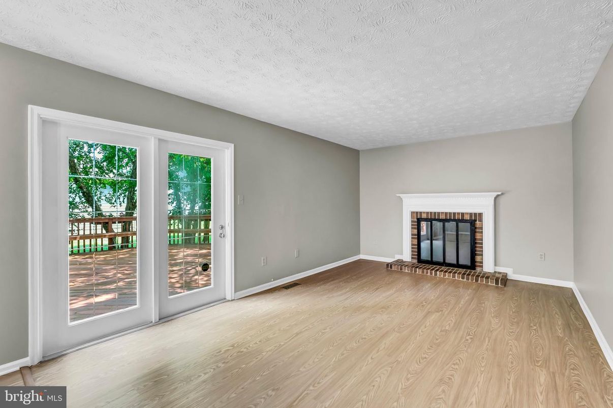 Empty room, Fireplace, Interior, Wood Texture Flooring