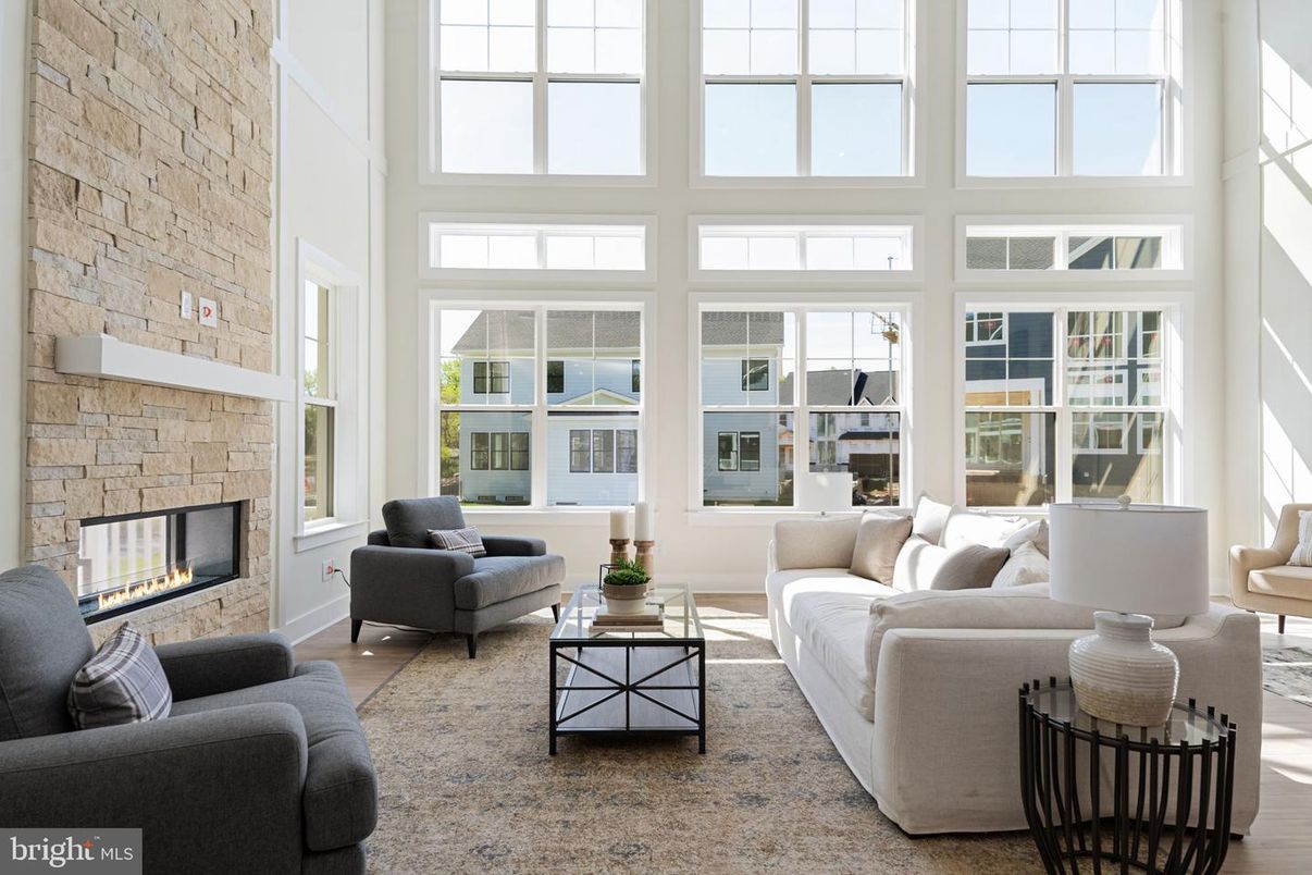 Fireplace, Interior, Living room, Stone Walls