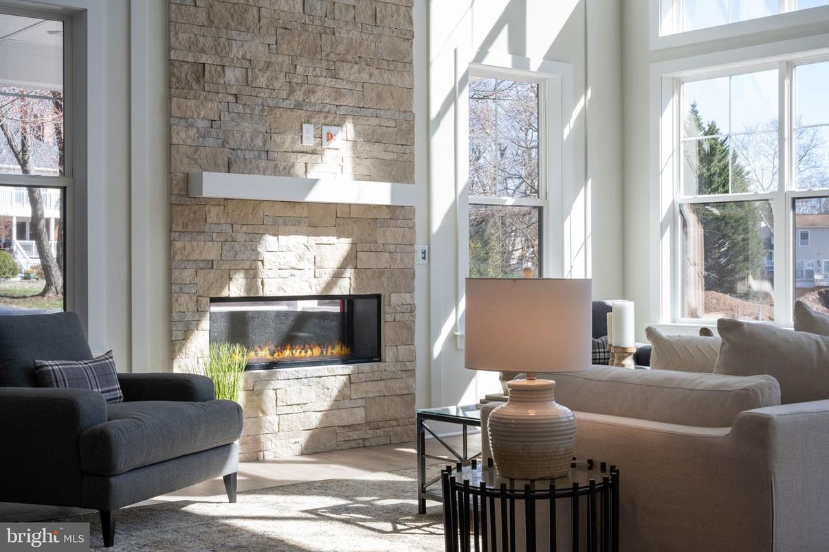 Fireplace, Interior, Living room, Stone Walls
