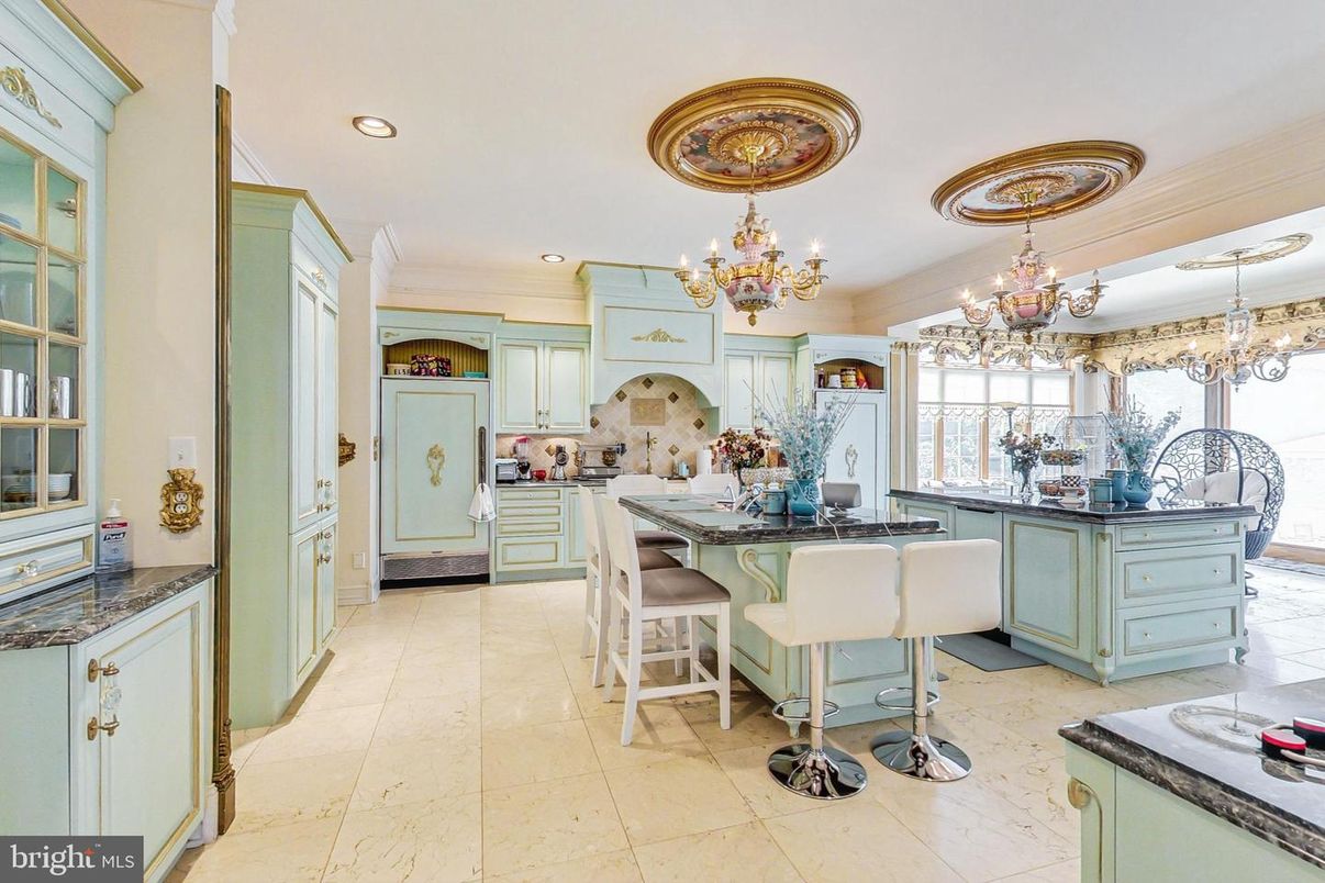 Chandelier, Interior, Kitchen, Recessed Lighting
