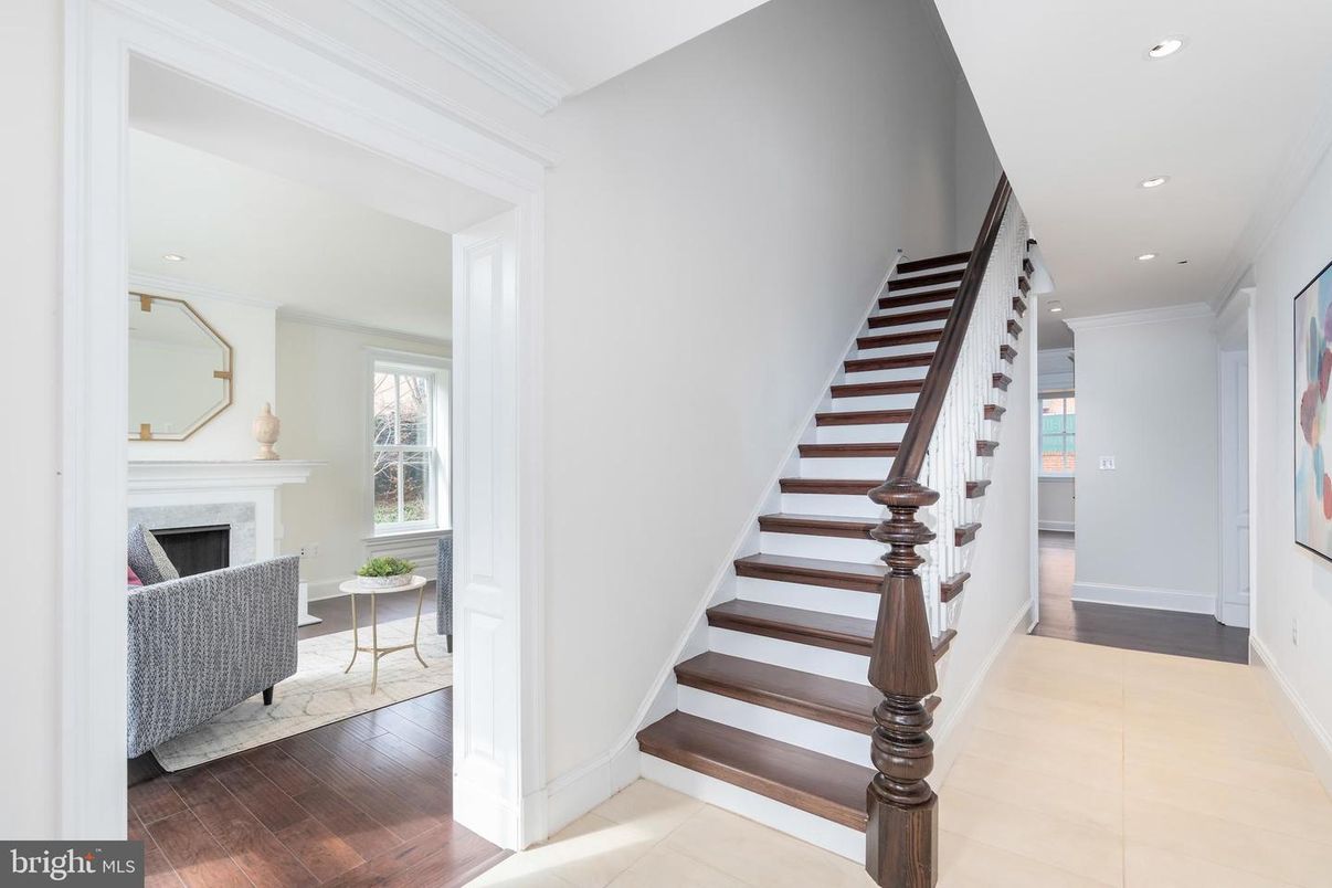 Fireplace, Interior, Recessed Lighting, Wood Texture Flooring