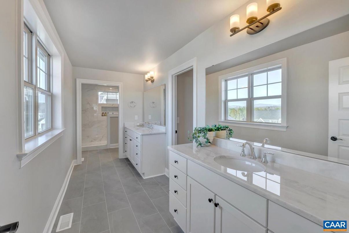 Bathroom, Dual Sink Vanities, Interior, Marble Walls