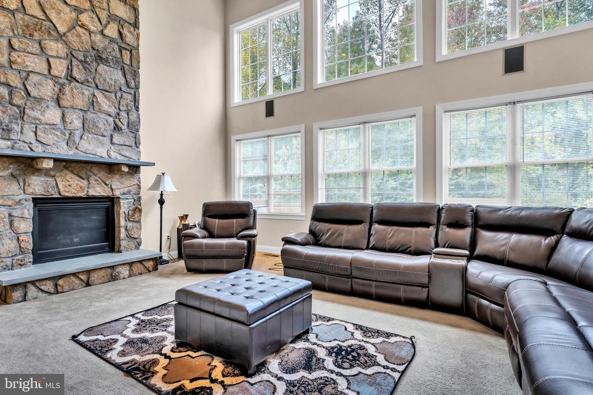 Fireplace, Interior, Living room, Stone Walls