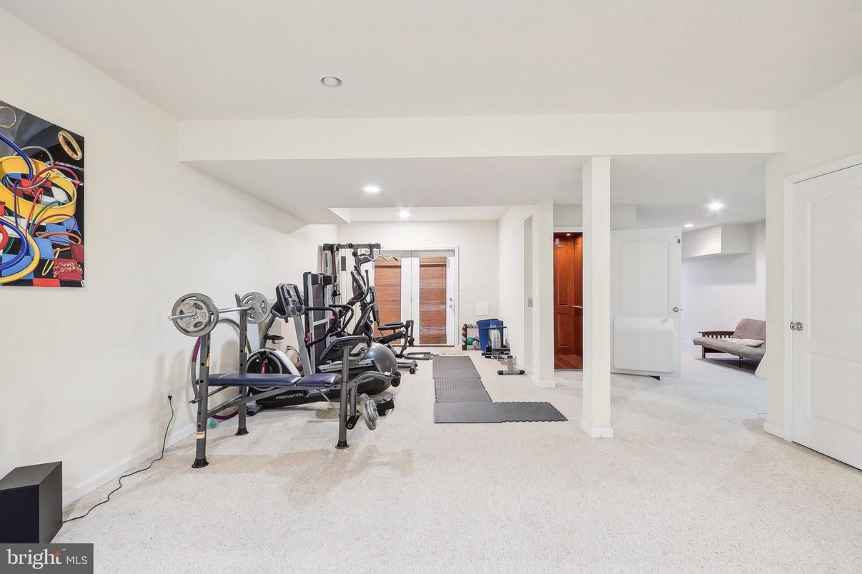 Fitness Equipment, Gym, Interior, Recessed Lighting