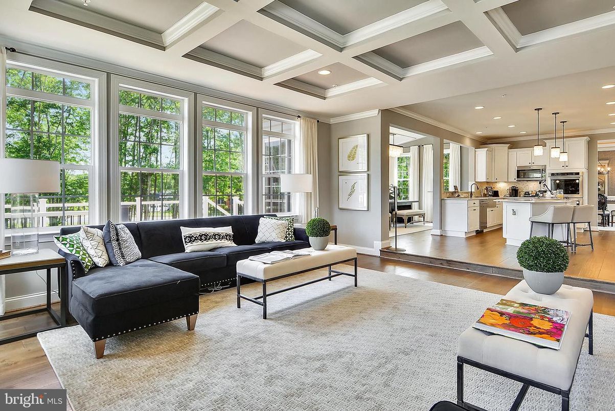 Interior, Kitchen, Living room, Pendant Lights, Recessed Lighting, Stainless Steel Appliances, Wood Texture Flooring