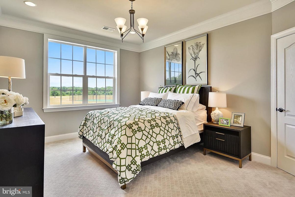 Bedroom, Chandelier, Interior, Recessed Lighting
