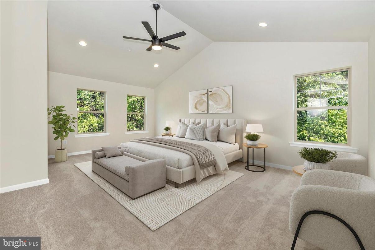 Bedroom, Interior, Recessed Lighting