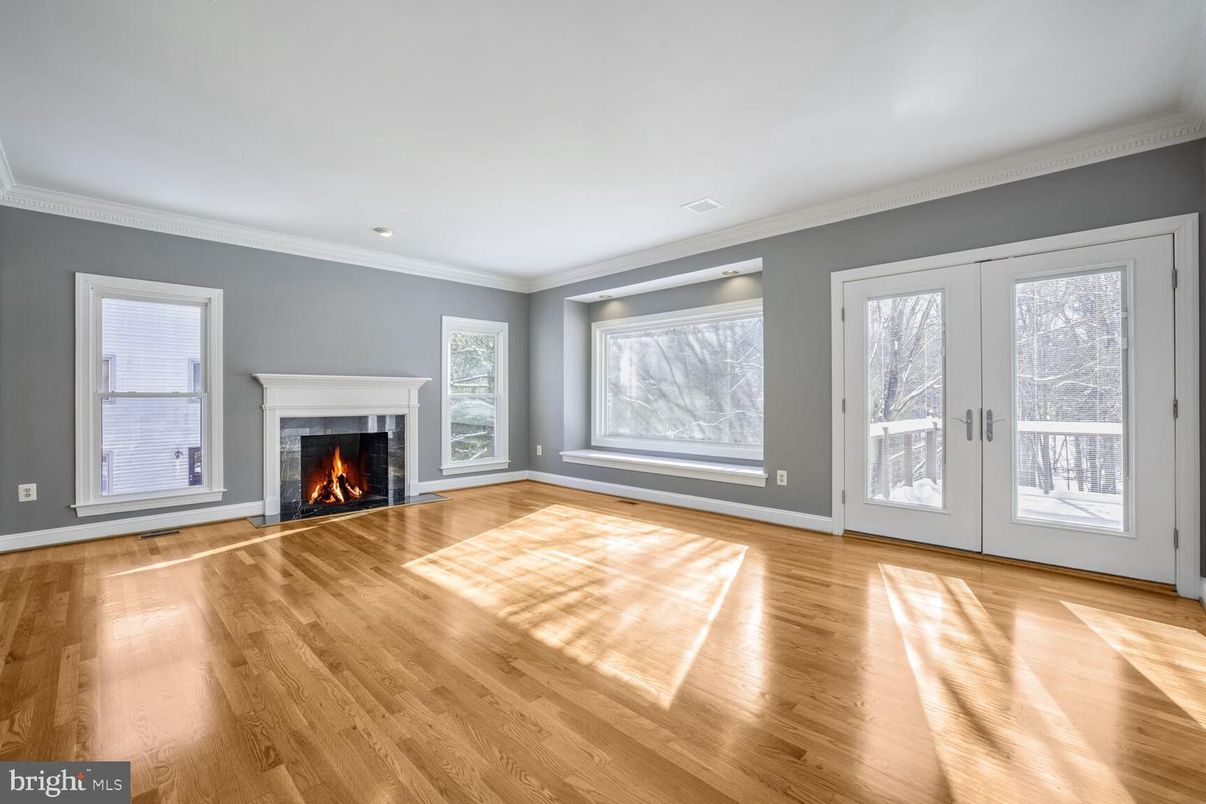 Empty room, Fireplace, Interior, Wood Texture Flooring