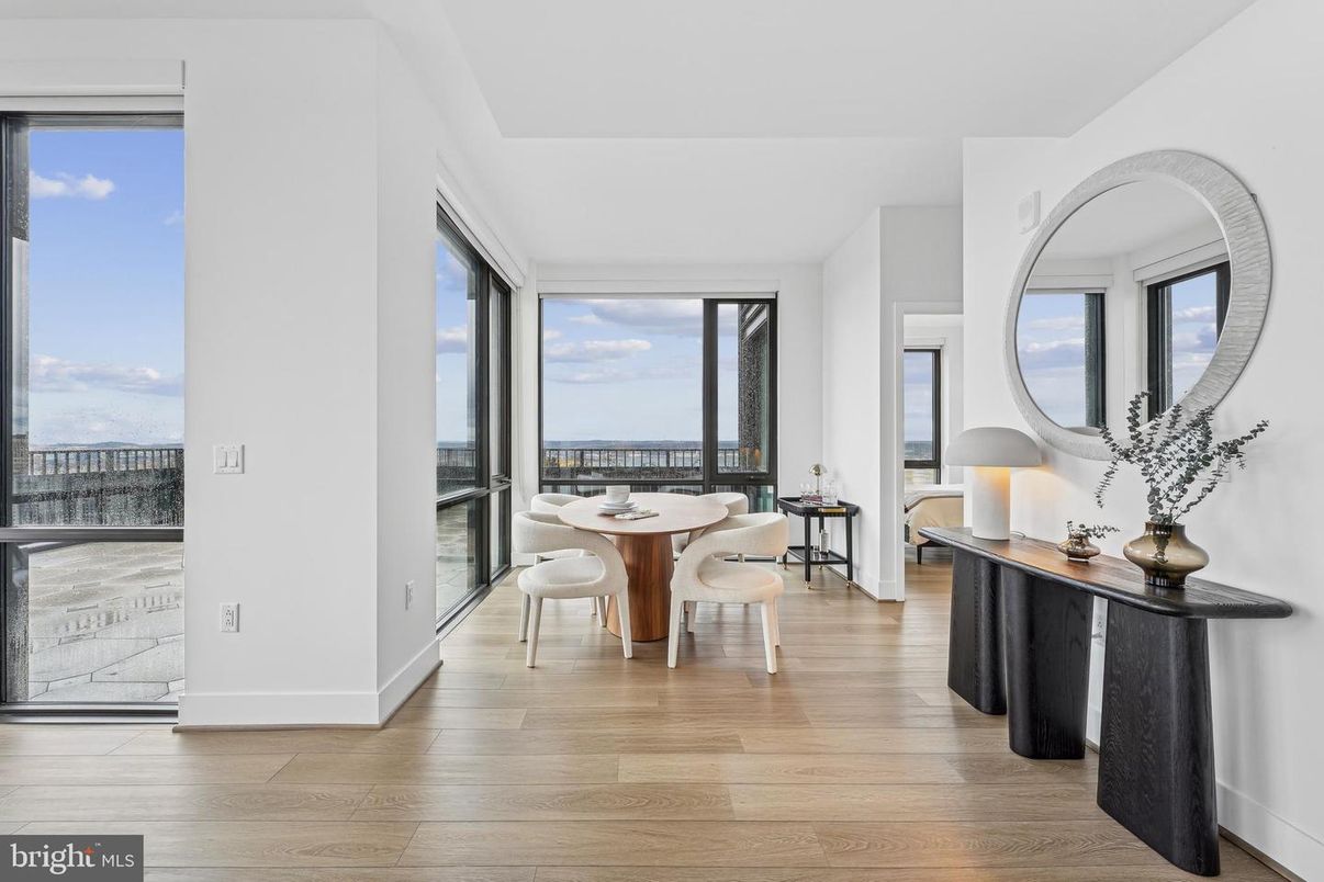 Dining room, Interior, Wood Texture Flooring