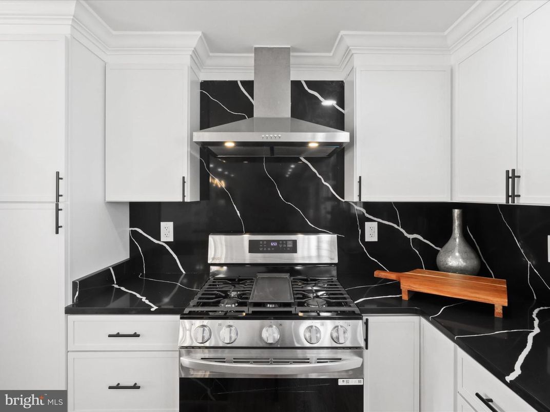 Interior, Kitchen, Marble Walls, Stainless Steel Appliances