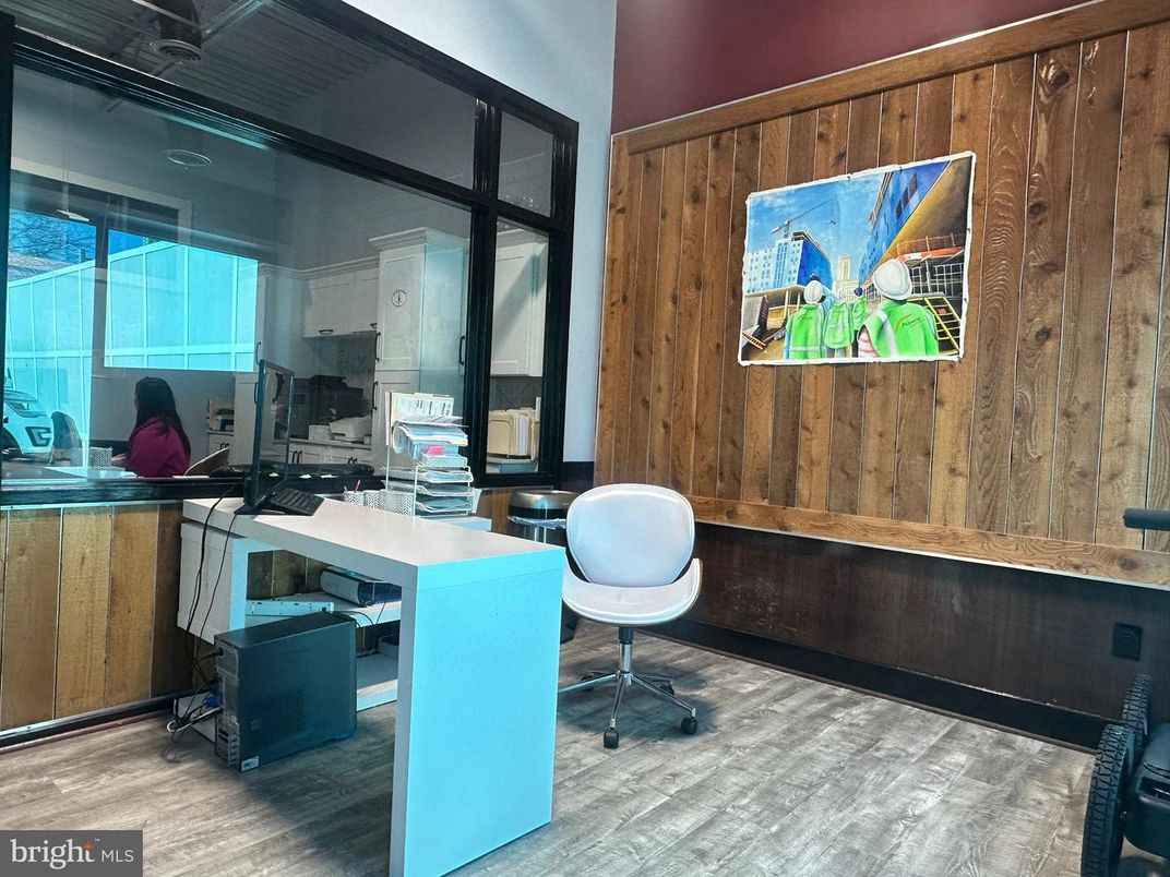 Home Office, Interior, Wood Texture Flooring, Wooden Walls
