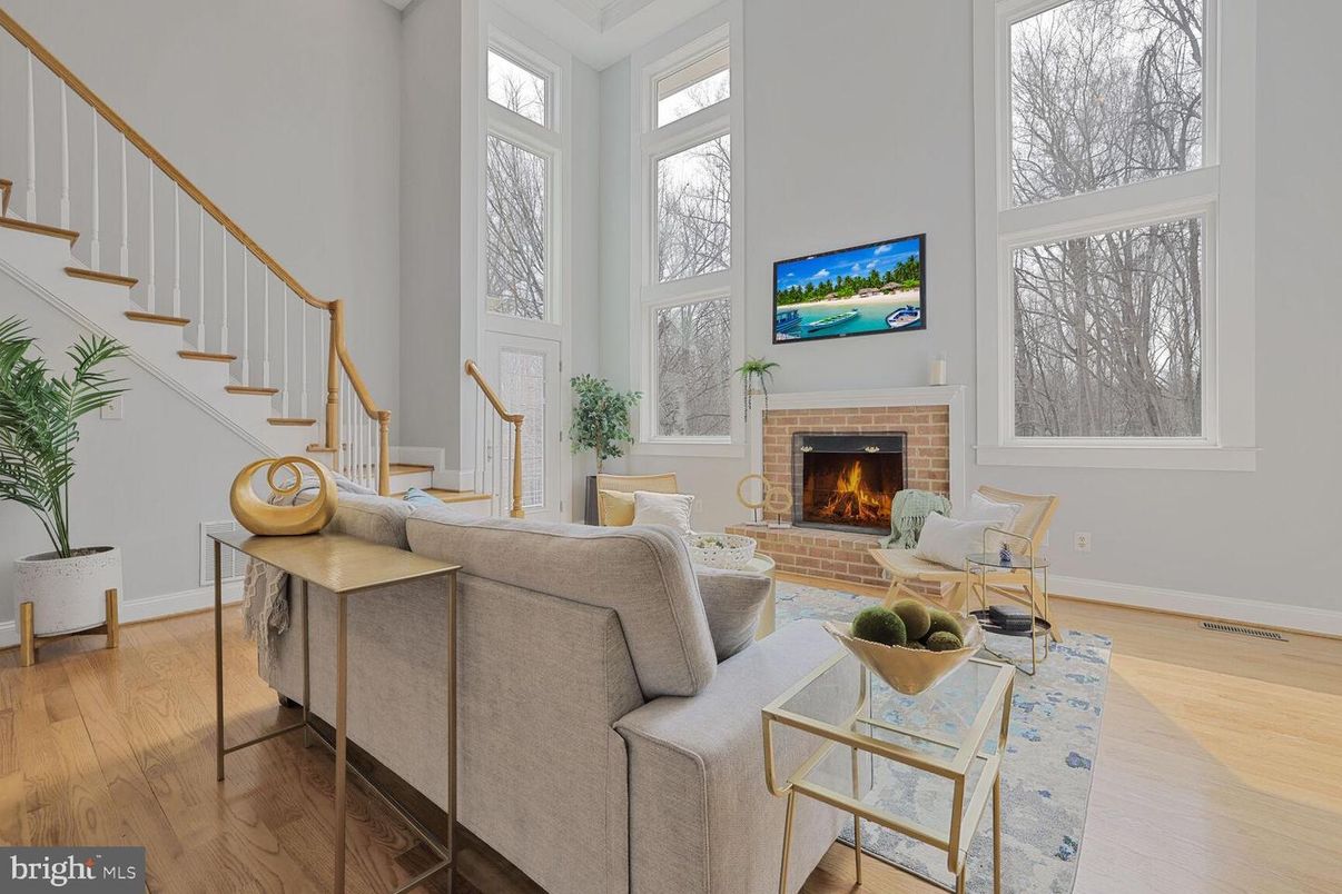 Fireplace, Interior, Living room, Wood Texture Flooring