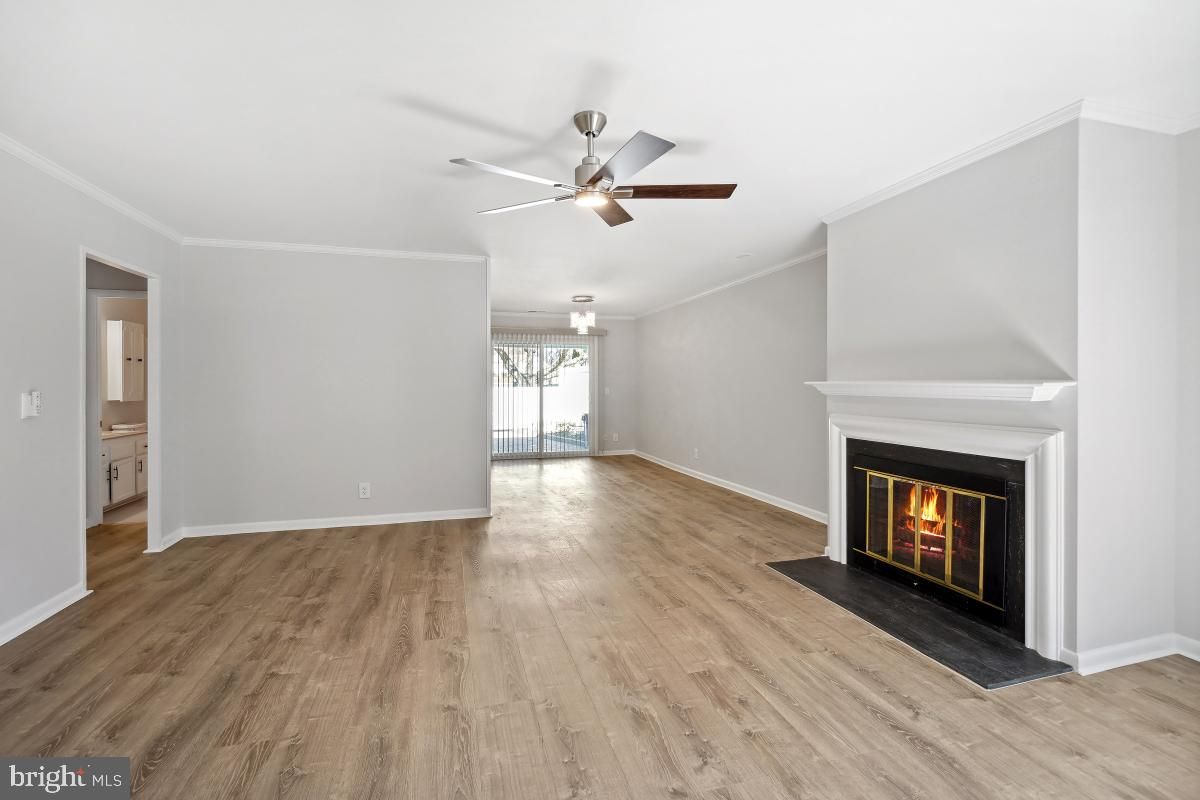 Empty room, Fireplace, Interior, Wood Texture Flooring