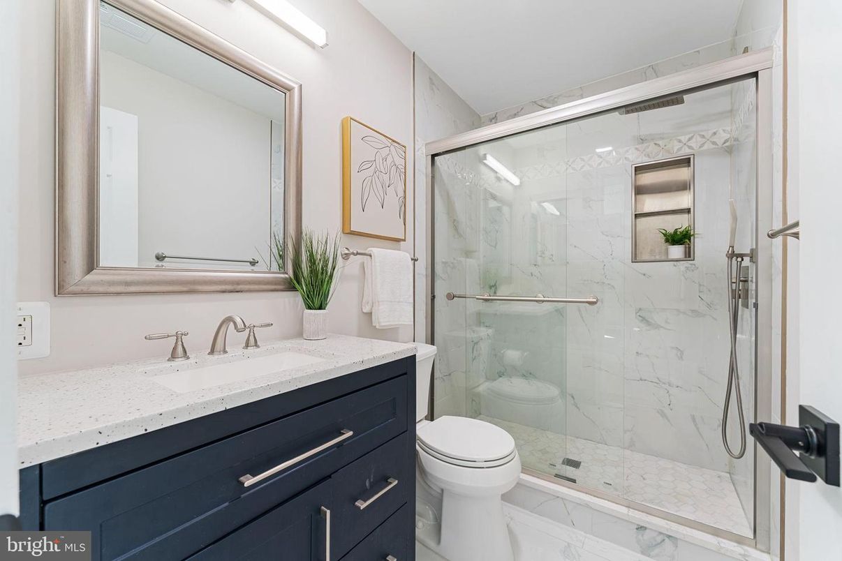 Bathroom, Glass Shower, Interior, Marble, Marble Walls