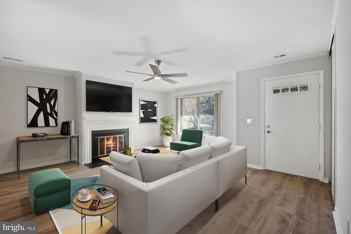 Fireplace, Interior, Living room, Wood Texture Flooring