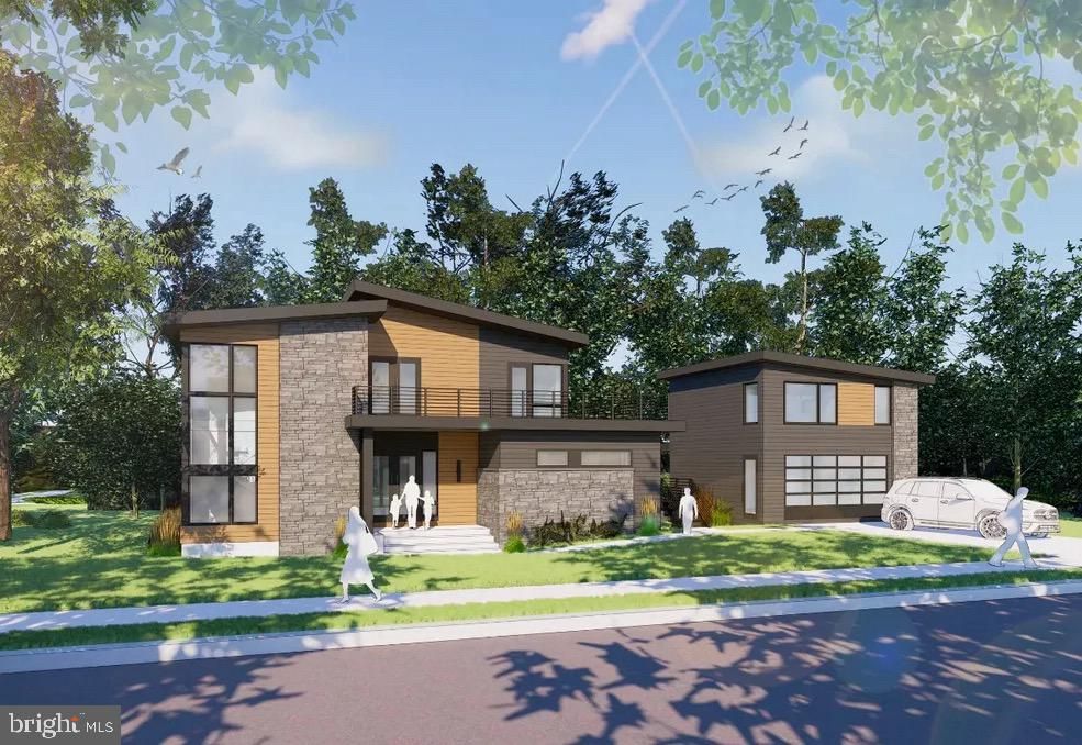 Attached, Exterior, Facade, Modern