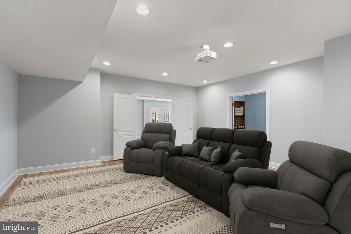 Interior, Living room, Recessed Lighting