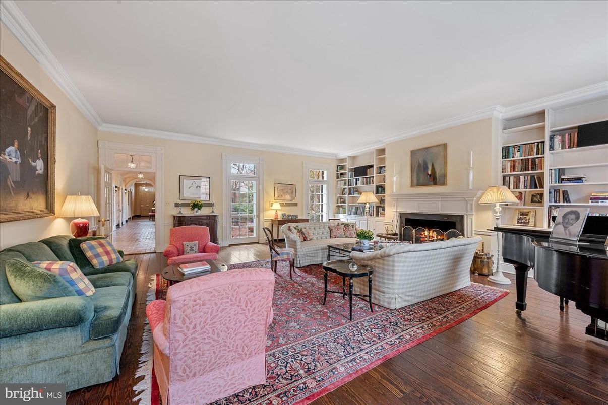 Fireplace, Interior, Living room, Piano, Wood Texture Flooring