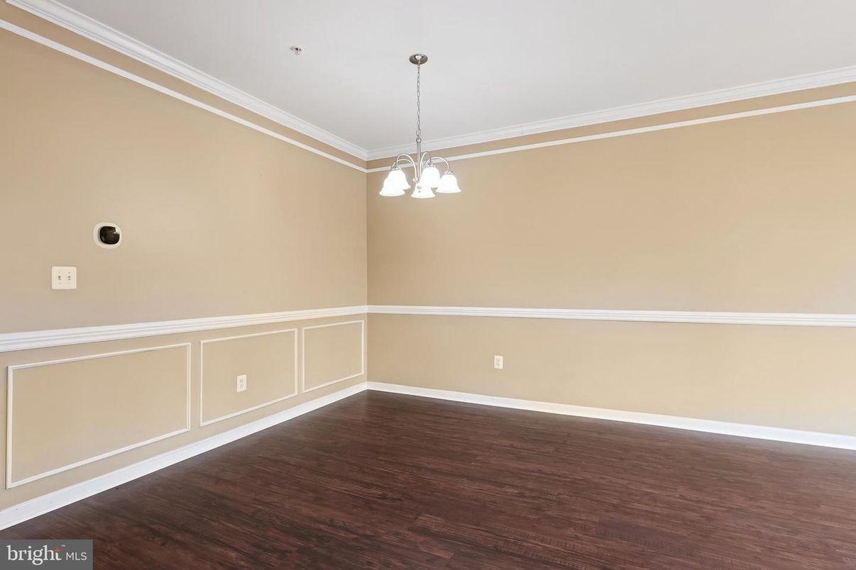 Empty room, Interior, Pendant Lights, Wood Texture Flooring