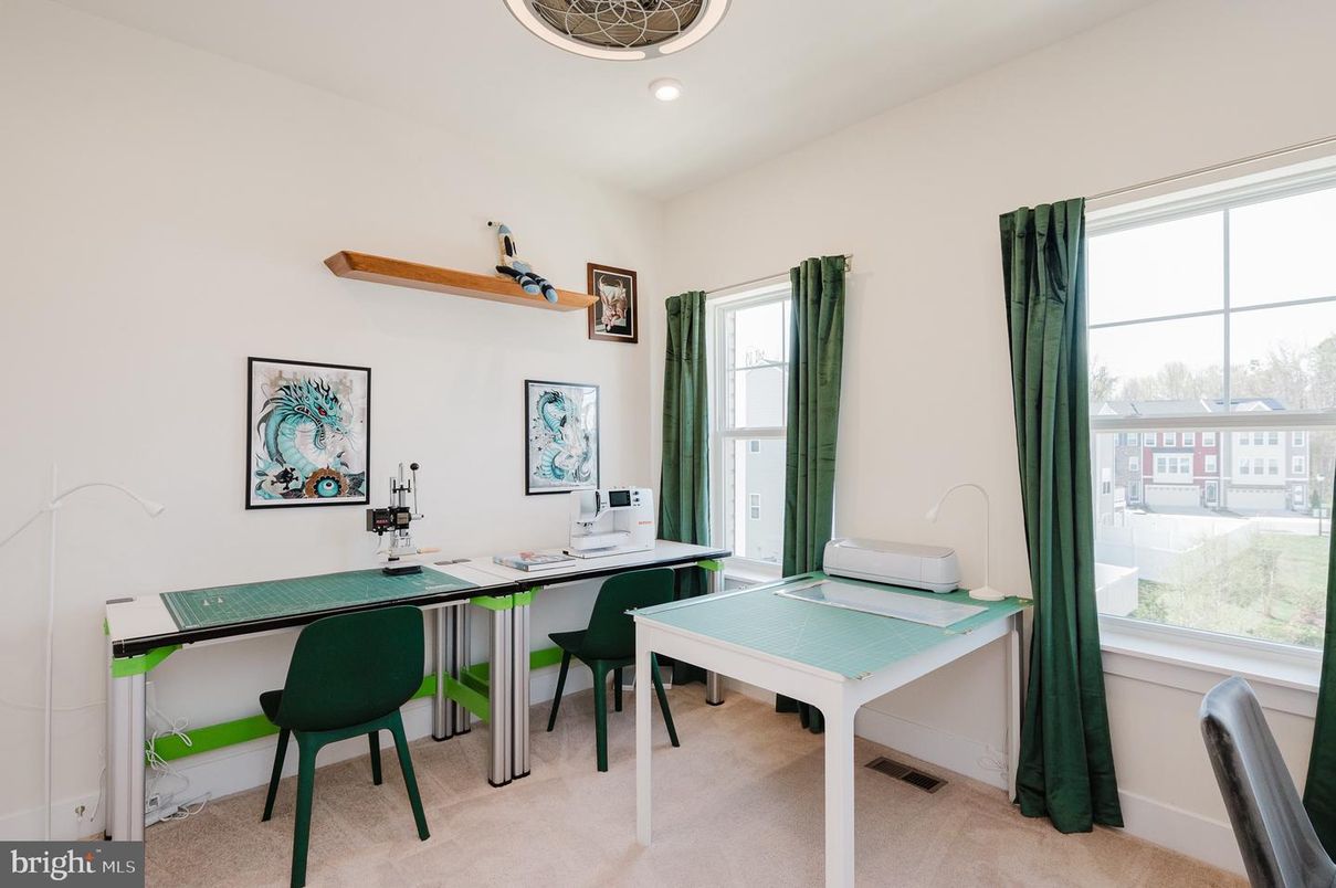 Home Office, Interior, Recessed Lighting