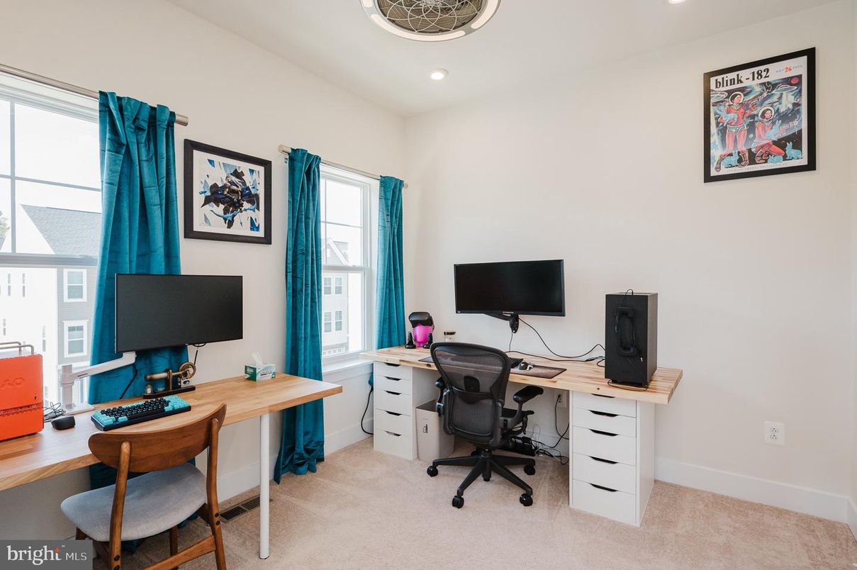 Home Office, Interior, Recessed Lighting
