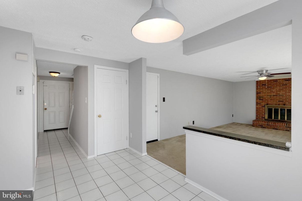 Empty room, Fireplace, Interior, Stone Walls