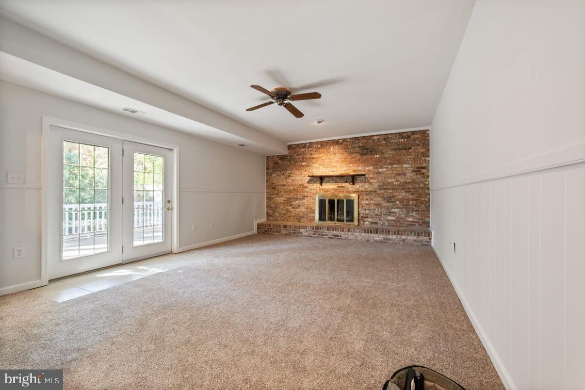 Empty room, Fireplace, Interior, Stone Walls
