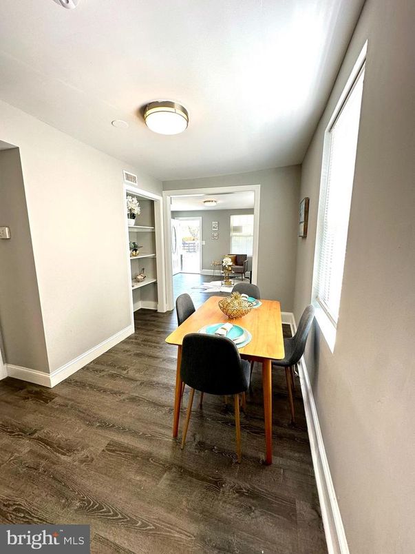 Dining room, Interior, Wood Texture Flooring