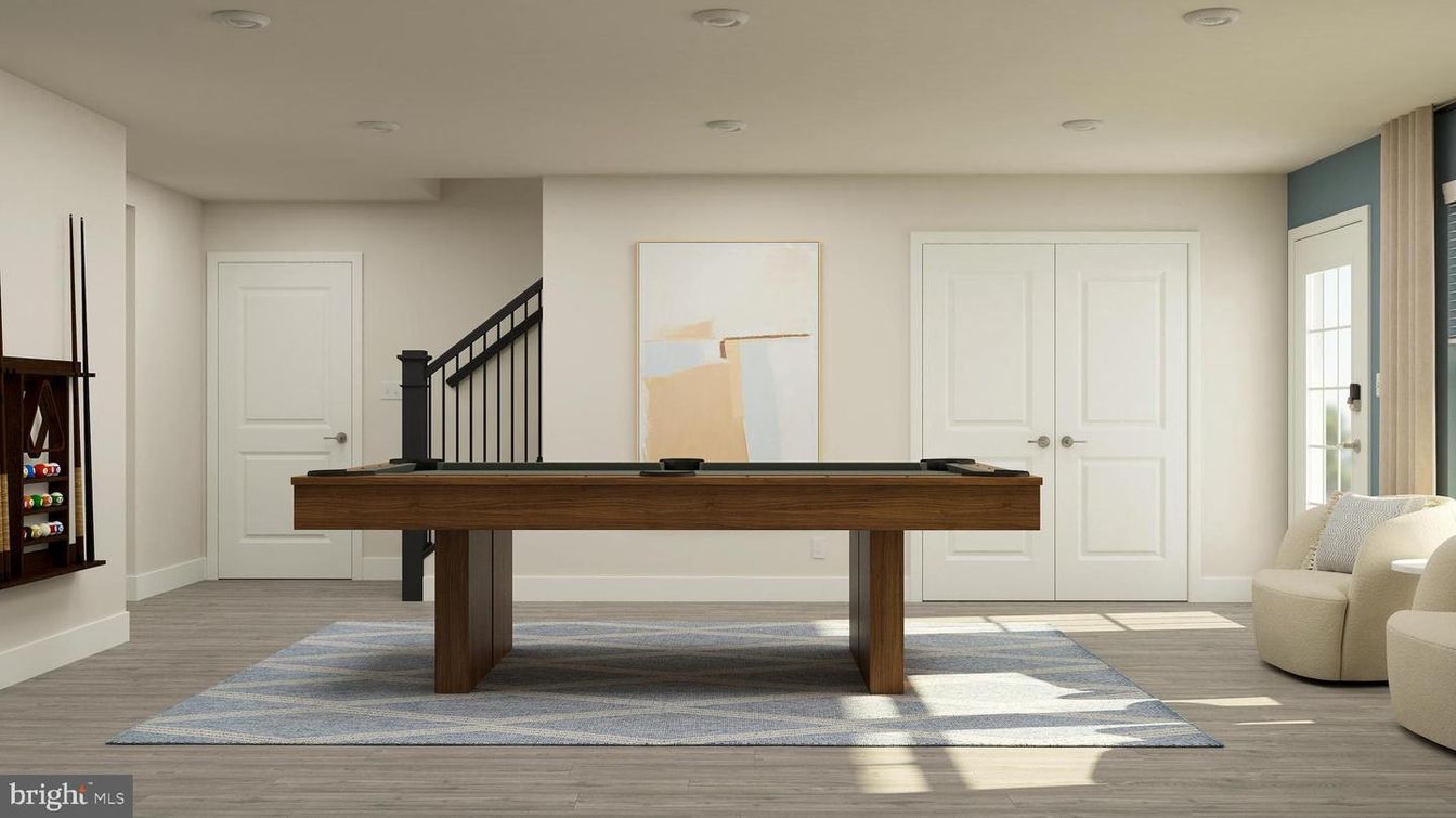 Game Room, Interior, Recessed Lighting, Wood Texture Flooring
