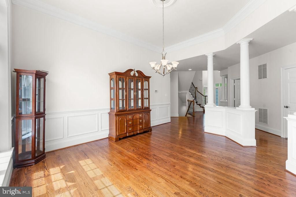 Chandelier, Interior, Recessed Lighting, Wood Texture Flooring