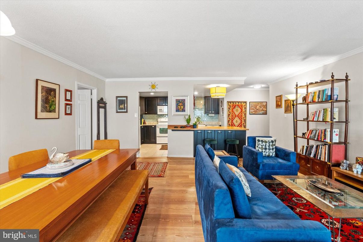 Dining room, Interior, Kitchen, Living room, Wood Texture Flooring
